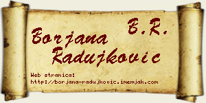 Borjana Radujković vizit kartica